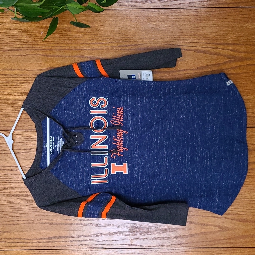 University of Illinois women's lace up shirt